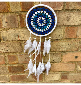 Dream Catcher, White & Blue