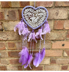 Lilac Heart Dream Catcher