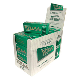 Rizla 5Pcs Small Green Rolling Paper Multipack (Box of 20)