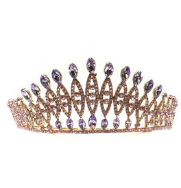 Crystal Lilac Palace Tiara Crown