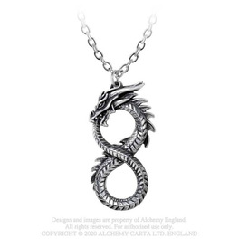 Infinity Dragon Pendant Necklace by Alchemy 