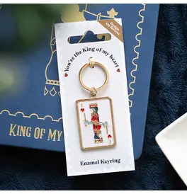 King of My Heart Playing Card Keyring