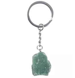 Emerald Green Crystal Healing Stone Keychain 
