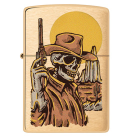 Wild West Skeleton Design Zippo Lighter