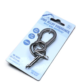 Zinc Alloy Carabiner with Split ring and Mini Clips