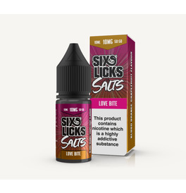 Six Licks Love Bite Nic Salt E-Liquid 10ml