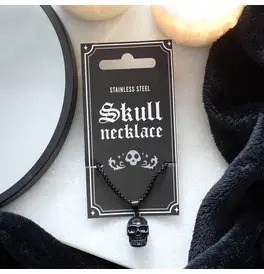 Black Stainless Steel Skull Necklace