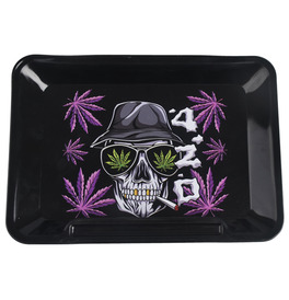 Wise Skies 420 Skull New Small Rolling Tray