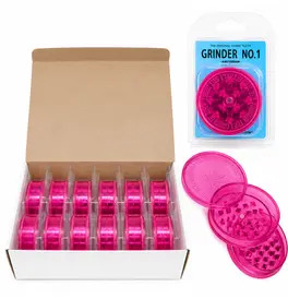 No.1 Pink Plastic Grinder (Box of 12)