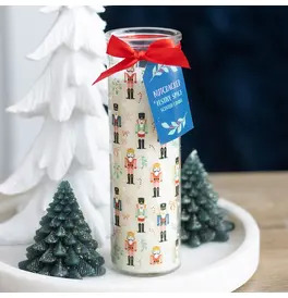 Nutcracker Print Festive Spice Tube Candle