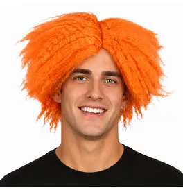 Orange Crazy Clown Wig Cosplay