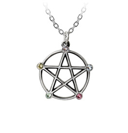 Alchemy Wiccan Elemental Pentacle Pendant Necklace