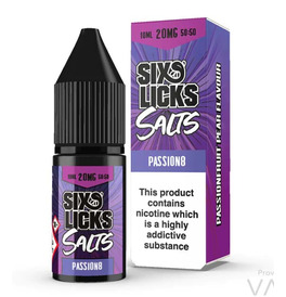 Six Licks Passion8 Nic Salt E-Liquid 10ml