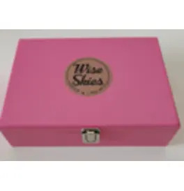 Wise Skies X-Large Pink Bamboo Rolling Box
