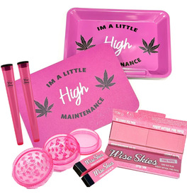 Pink High Maintenance Tray With Cover Set