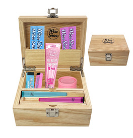 Pink Blue Wooden Rolling Box Set 