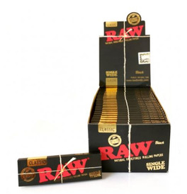 Raw Classic Black Single Wide Rolling Papers 