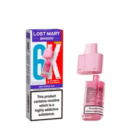 LOST MARY BM6000 Replacement Pods - Red Apple Ice