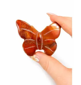 Red Agate Crystal Butterfly