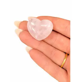 Rose Quartz Crystal Heart Tumble Stone 3.2cm