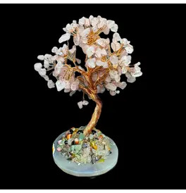 Rose Quartz Deluxe Crystal Gemstone Tree