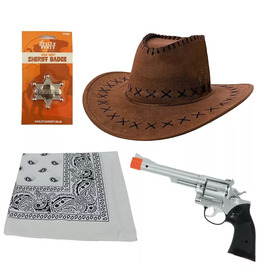 Complete Brown Cowboy Accessories Bundle