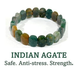 Cut Crystal Stone Bracelet - Indian Agate