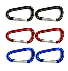 6 Pack of Mini D Shape Carabiners