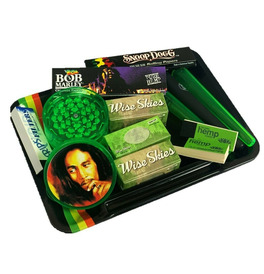Green Rolling Tray Set