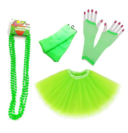 Neon Green 80s Tutu Outfit Instant Kit