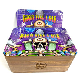 High Till I Die Walnut Tray Rolling Box Set