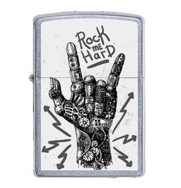 Rock Hand Design Zippo Lighter