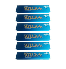 6 Rizla Blue Kingsize Slim Rolling Papers