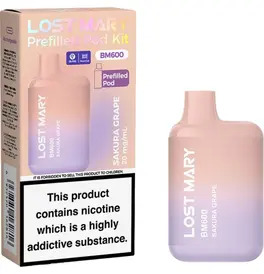 LOST MARY BM600 Vape Kit Legal Prefilled  - Sakura Grape