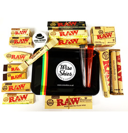 Wise Skies & Raw Rolling Tray Set 