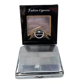 Silver Metal Cigarette Tin Case