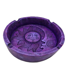 Purple Sun & Moon Ashtray