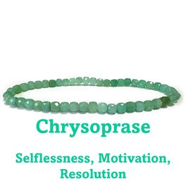 4mm Cube Cut Crystal Stone Bracelet - Chrysoparse