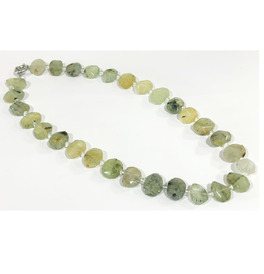 Crystal Stone Necklace 53cm - prehnite