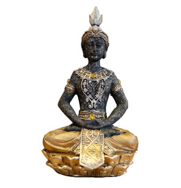 Black & Silver Buddha 12.5cm