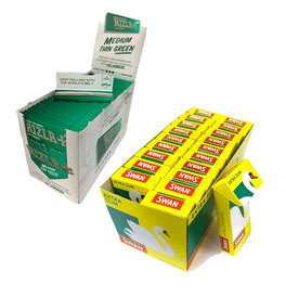 1200 Rizla Geen & 1200 Swan Extra Slim Rolling Paper Bundle