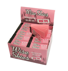 Wise Skies Pink Perforated Wide Tips (Box of 50)