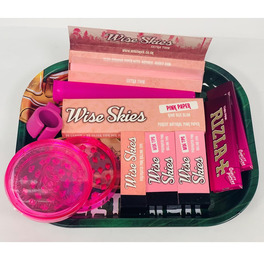 Get High Pink Rolling Tray Set 