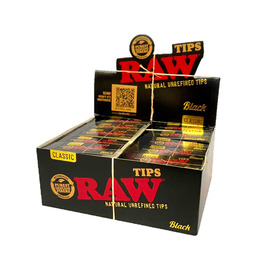 Raw Black Original Rolling Tips (Box Of 50)