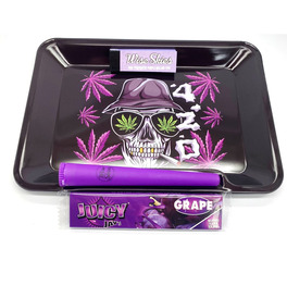 RAW ROLLING SKINNING UP TRAY SET SMOKING ASHTRAY PAPERS ROACH CARD GIFT  SKIN BOX