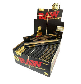 Raw Black King Size Slim Rolling Paper (Box Of 50)