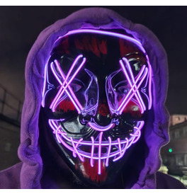 LED Stitches Mask, Purple