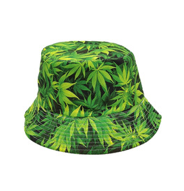 Bucket Hat - Natural Green Leaves