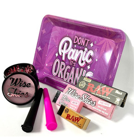 Pink It's Organic Rolling Tray Set