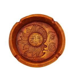 Orange Sun & Moon Ashtray